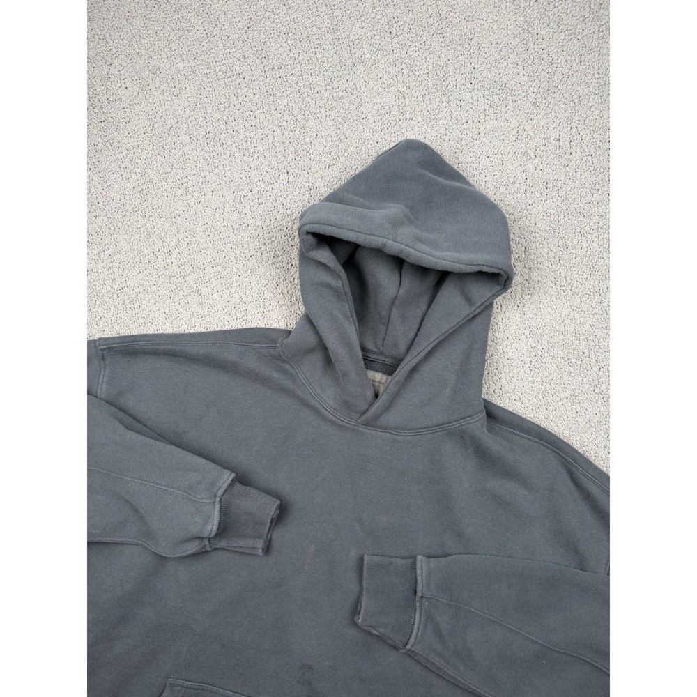 Abercrombie & Fitch Hoodie Mens L Blue Soft AF Essentials Fleece Pullover